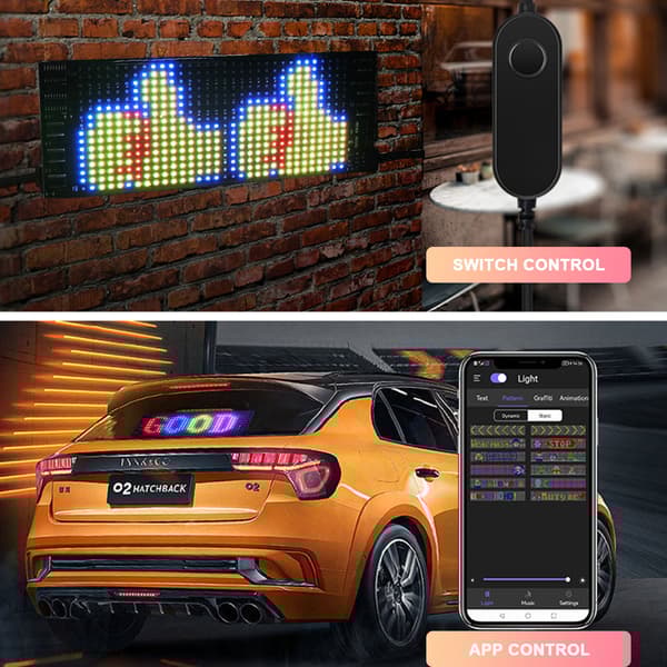 LED-skilt for bil 7x17cm
