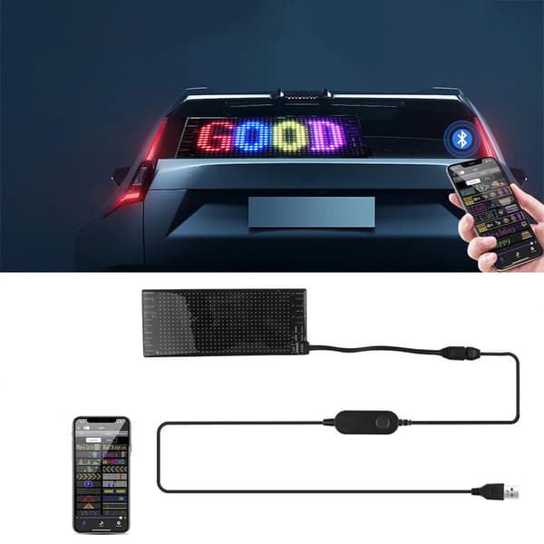 LED-skilt for bil 7x17cm