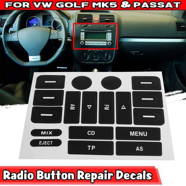 Reparasjonsklistremerker av høy kvalitet for AC-knapper i Volkswagen Golf MK5/Passat