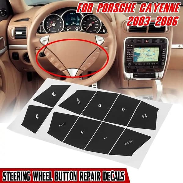 Laadukkaat korjaustarrat AC-painikkeille Porsche Cayenne 2003-2006 -malleissa