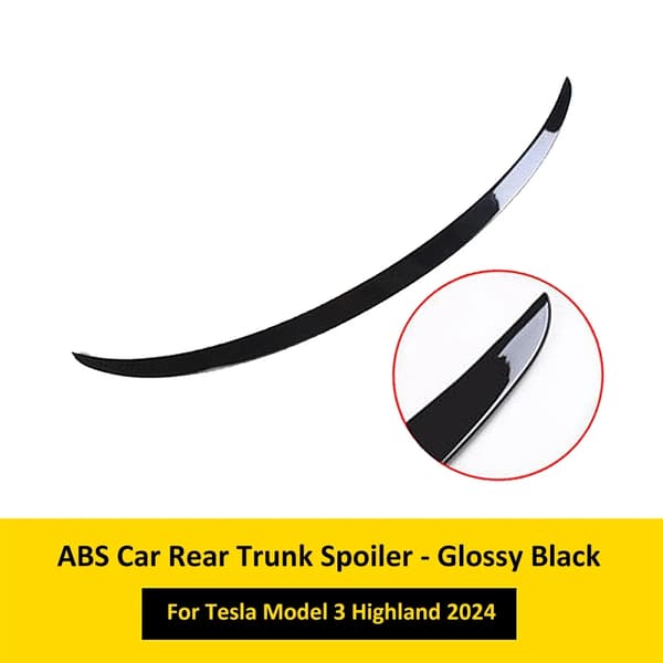 Bagagerumsspoiler til bil, ABS-materiale, perfekt pasform til Tesla Model 3 Highland 2024,ABS mat sort