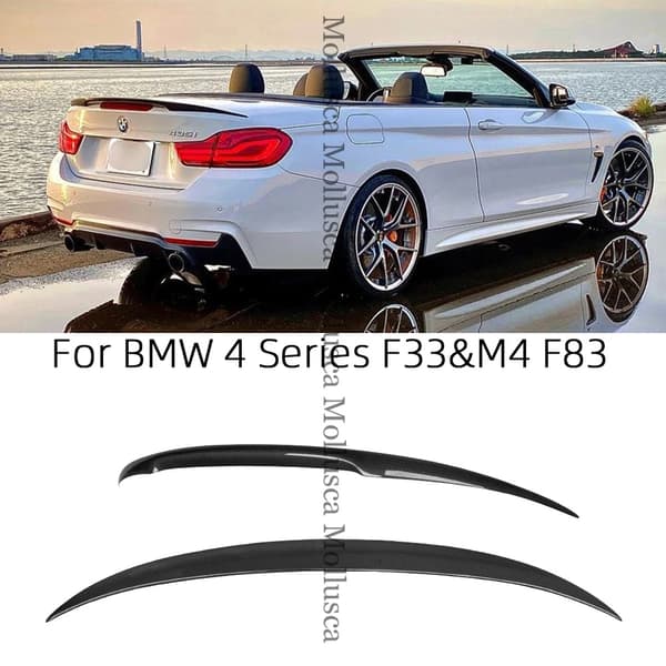 Carbonfiber bagspoiler, passer til BMW 4-serie F33 & M4 F83, nem installation,Kulfiber(P)