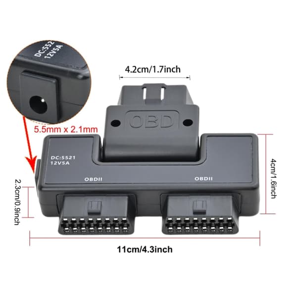 OBD2 16Pin Adapter 1 hane till 2 hona
