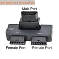 Miniatyrbild 5 av 6: OBD2 16Pin Adapter 1 hane till 2 hona