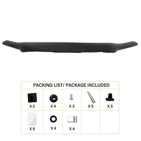 Matte Black Hood Deflector, Fremstillet af ABS, Kompatibel med Toyota Hilux 2021-2025,motorhjelm beskyttelse