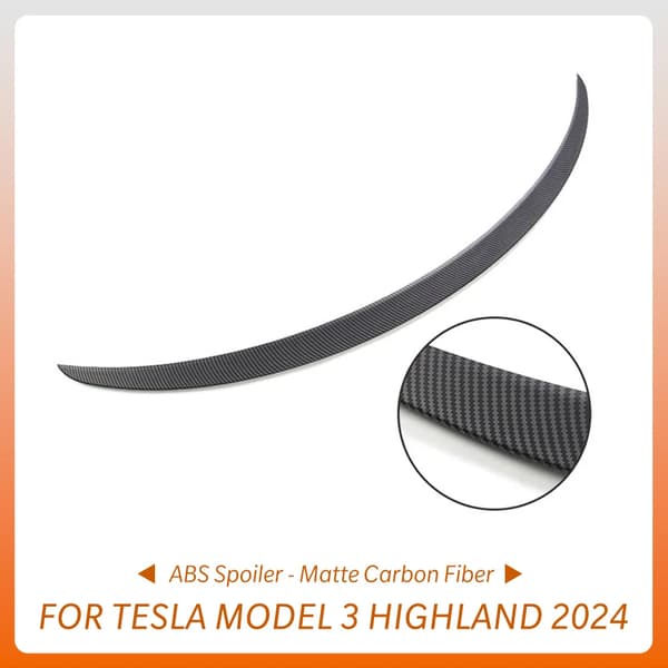 ABS Spoileri Tesla Model 3 Highland 2024, Mattapintaiset ja Kiiltävät Vaihtoehdot, Parannettu Aerodynamiikka,Uusi 3 Mattahiili