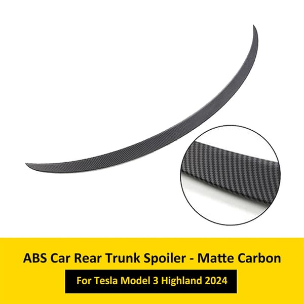 Bagagerumsspoiler til bil, ABS-materiale, perfekt pasform til Tesla Model 3 Highland 2024,ABS mat carbon