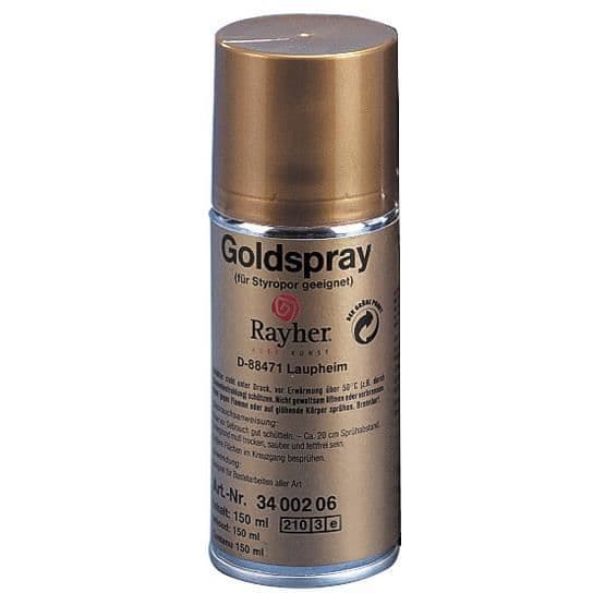 Spray för polystyren - Rayher - Guld - 150 ml - CFC-fri - Utstrålning
