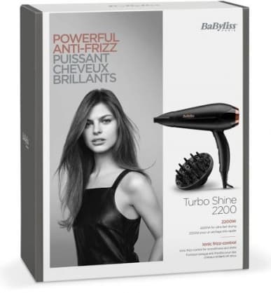 Hårføner, D570DE Turbo Shine 2200 Black, Babyliss