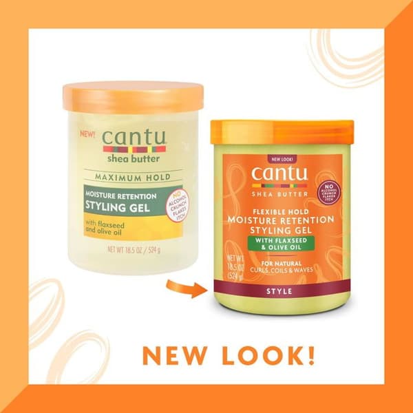 Cantu Shea Butter Styling Gel med linfrö och olivolja 524g