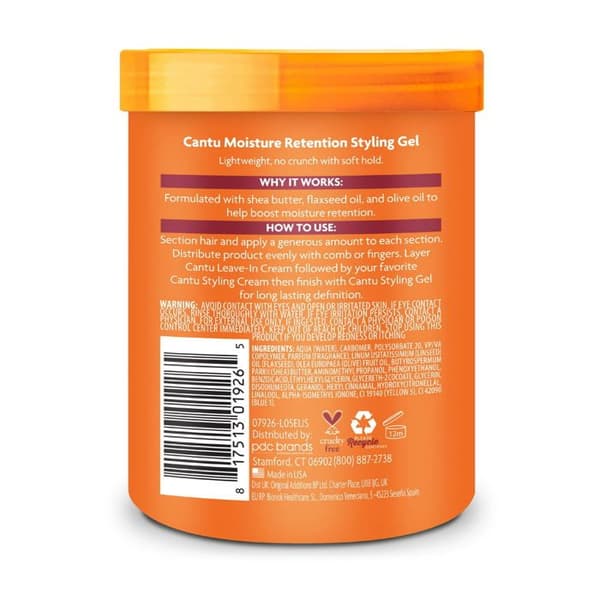 Cantu Shea Butter Styling Gel med linfrö och olivolja 524g