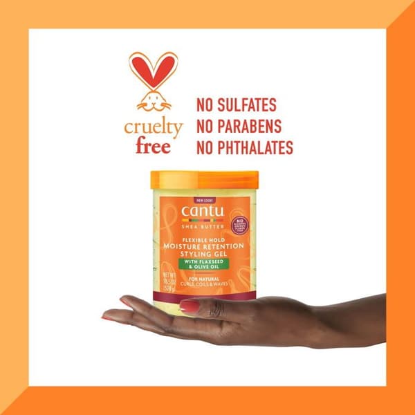 Cantu Shea Butter Styling Gel med linfrö och olivolja 524g