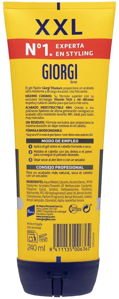 Styling Gel Giorgi Nº9 Absolute Titanium 240 ml