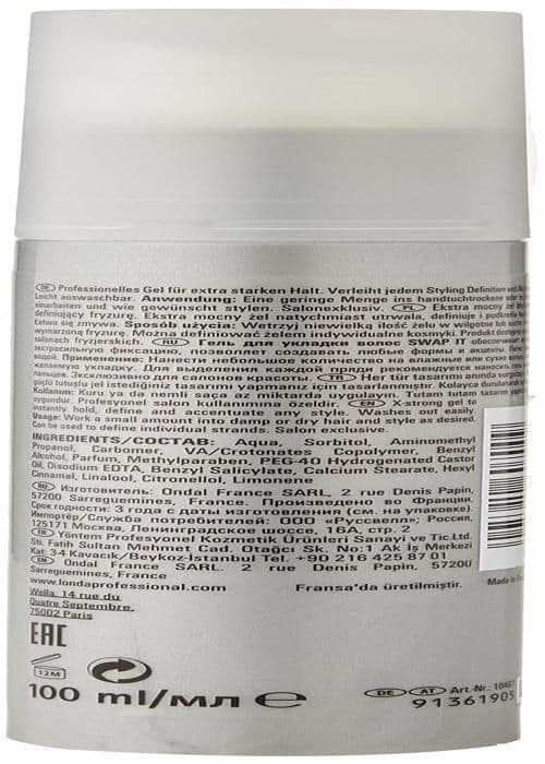 Vax - pasta - stylinggelé - fixeringsgel - stylingmjölk Londa - 96325591 -, Hårbalsam - 100 ml.
