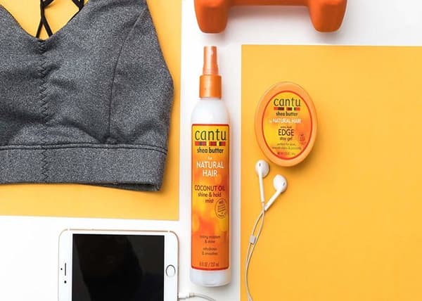 Cantu fixeringsspray - 0064 - Sheasmör för naturligt hår Coconut Oil Shine - Hold Mist 237 ml