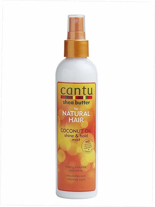 Cantu fixeringsspray - 0064 - Sheasmör för naturligt hår Coconut Oil Shine - Hold Mist 237 ml