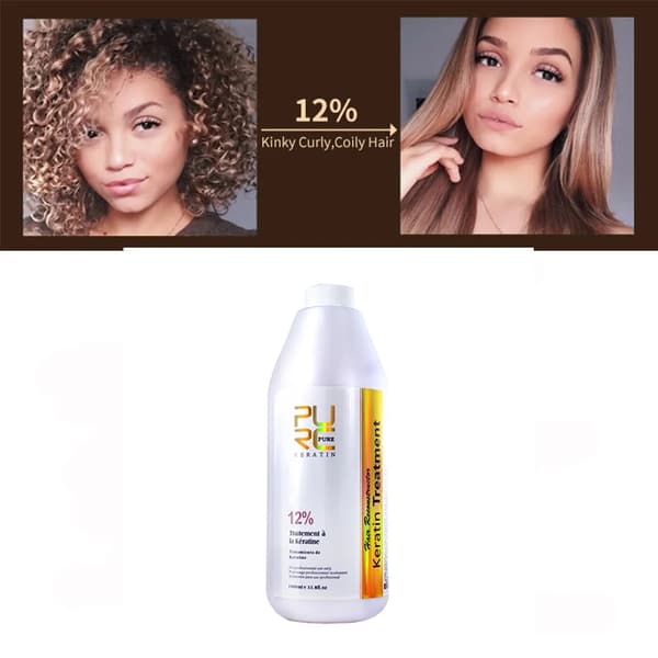 Keratin Hårbehandling, Effektiv Reparation & Fugtgivelse, Frizz Kontrol,12 procent keratin