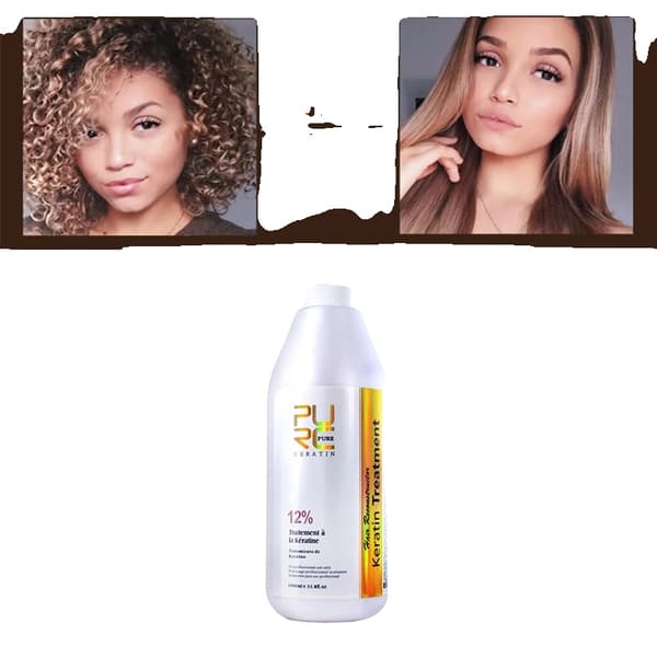 Keratin Hårbehandling, Effektiv Reparation & Fugtgivelse, Frizz Kontrol,12 procent keratin