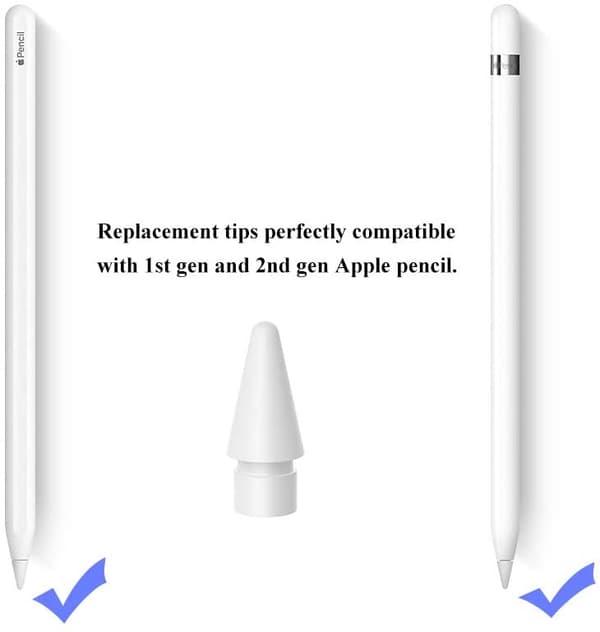 INF Ersättningshuvud för Apple Pencil 1 och 2 Vit