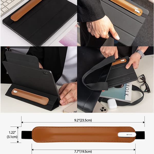 INF Apple Pencil-etui, PU-læder penneholder etui til iPad Pencil