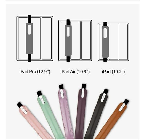 INF Apple Pencil-etui, PU-læder penneholder etui til iPad Pencil