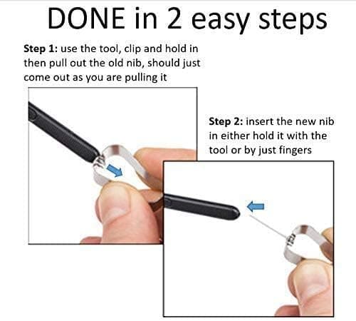 5st utbytestips Stylus Pen Nibs Delar för Samsung Galaxy Note10 Note10 Plus Note 20 Note 20 Ultra 5G Tab S6 S6 Lite S7 S7+ Plus (svart)