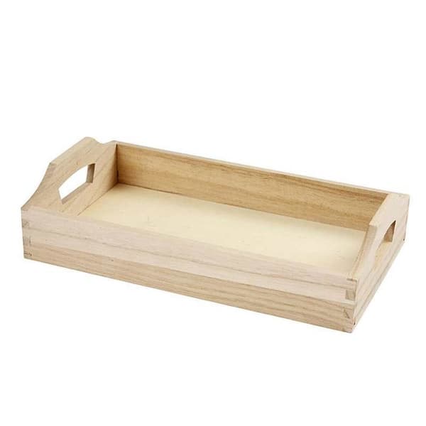 Litet rektangulärt träfat - Ej specificerat - 30 x 17 x 5 cm - Brun - Både för män och kvinnor - Dekorativt