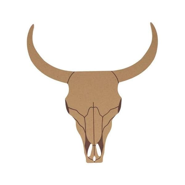 Dekorativ support - Artemio - Bisonhuvud - 25 cm x 23,6 cm - Anpassningsbar - MDF