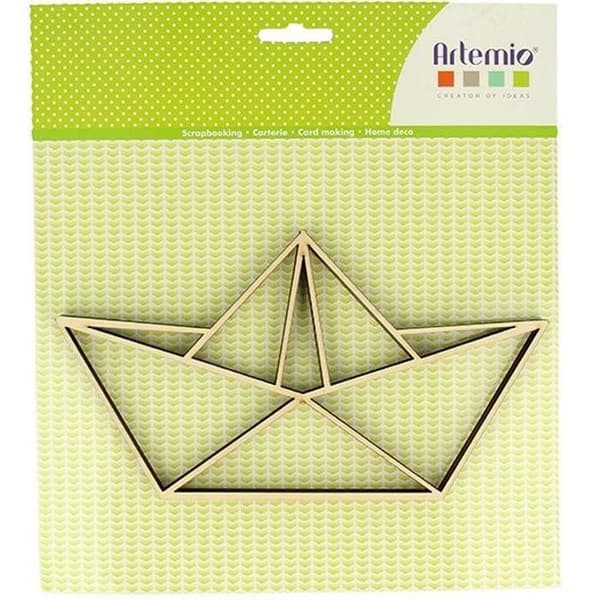 Träform att dekorera - ARTEMIO - Origamibåt - 20 x 11 cm - Vuxen - Blandat