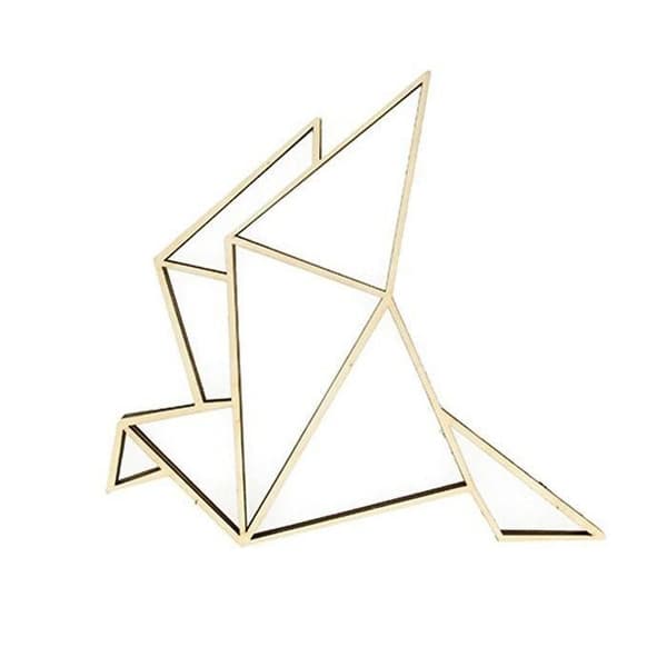 Träform att dekorera - ARTEMIO - Origami-höns - 20 x 20 cm - Modern dekoration - Kreativitet