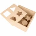 Miniatyrbild 1 av 2: Dekorativ aktivitetskubb - Trä - 10x16x16 cm - Beige - Unisex - Vuxen