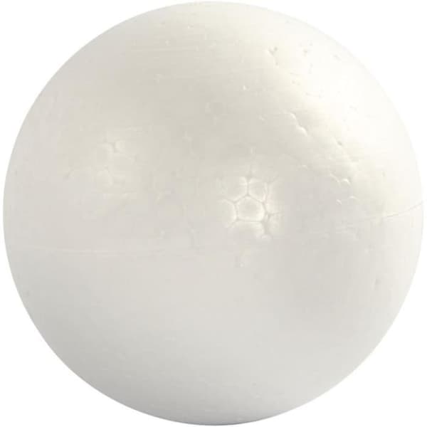 Polystyrenebollar - Ej specificerad - 12 cm - 5 st - Vit - Dekorativa - Inomhus
