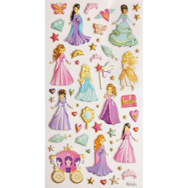Scen att dekorera för barn - Princess - Puffies Stickers