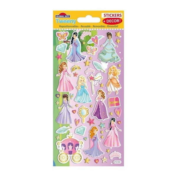 Scen att dekorera för barn - Princess - Puffies Stickers