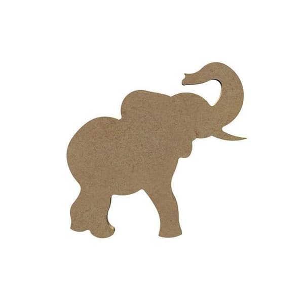 Trädekoration - Elefant med snabel i luften - Brun - Vuxen - Blandad