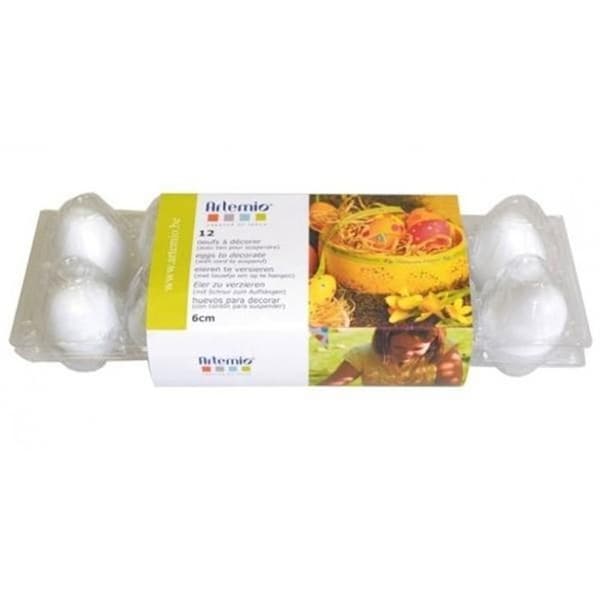 24 vita plastpåskägg att dekorera