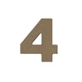 Miniatyrbild 1 av 3: Nummer 4 i MDF-trä för att dekorera - 8 cm