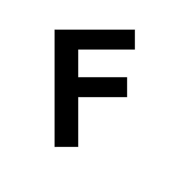 Versal F i MDF-trä för att dekorera - 8 cm