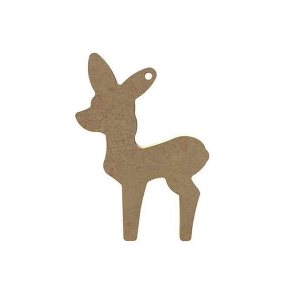 Liten doe i MDF-trä att hänga - 11 x 7 cm
