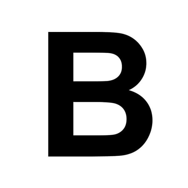Versal B i MDF-trä för att dekorera - 8 cm