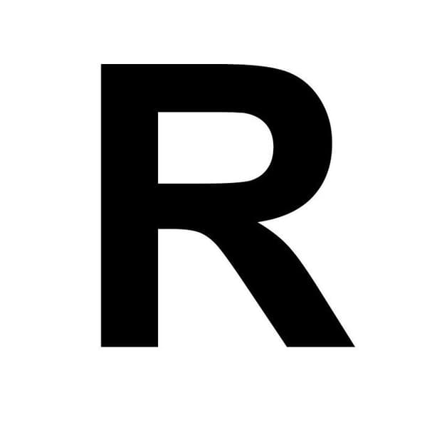 Versal R i MDF-trä för att dekorera - 8 cm