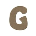 Miniatyrbild 1 av 3: Versal G i MDF-trä för att dekorera - 8 cm