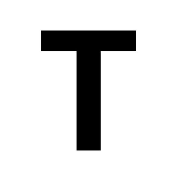 Stor bokstav T i MDF-trä för att dekorera - 8 cm