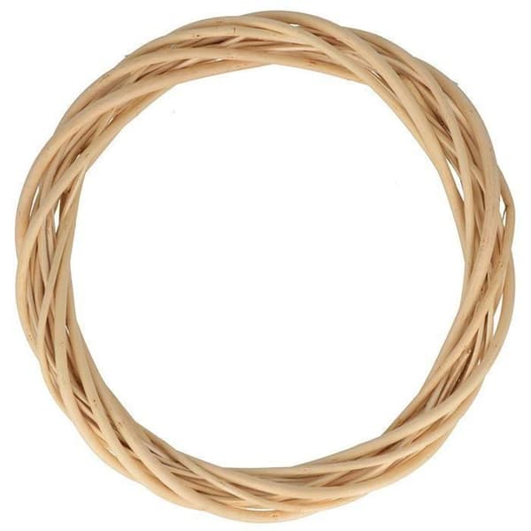 2 dekorativa flätade kransar 30 cm