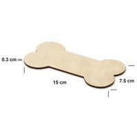 10 x stora hundbensformer att dekorera - Creative Deco - 15 x 7,5 cm - Omålad plywood träutskärningar