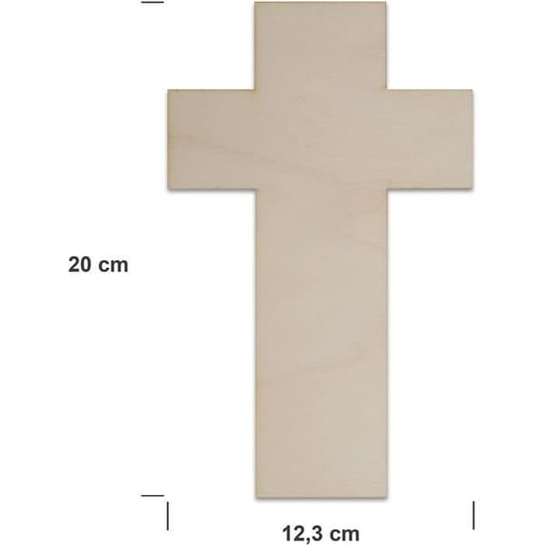 Plywood utskärningar - Creative Deco - 10 x korsformer att dekorera - 20 x 12,5 cm