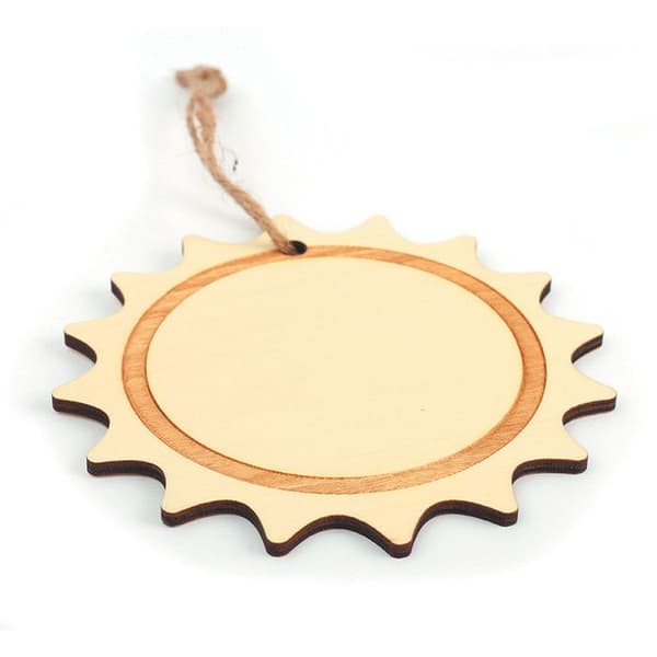 Sol att dekorera i trä - Ej specificerad - 120mm - Färg beige - Både för vuxna, bebisar och barn