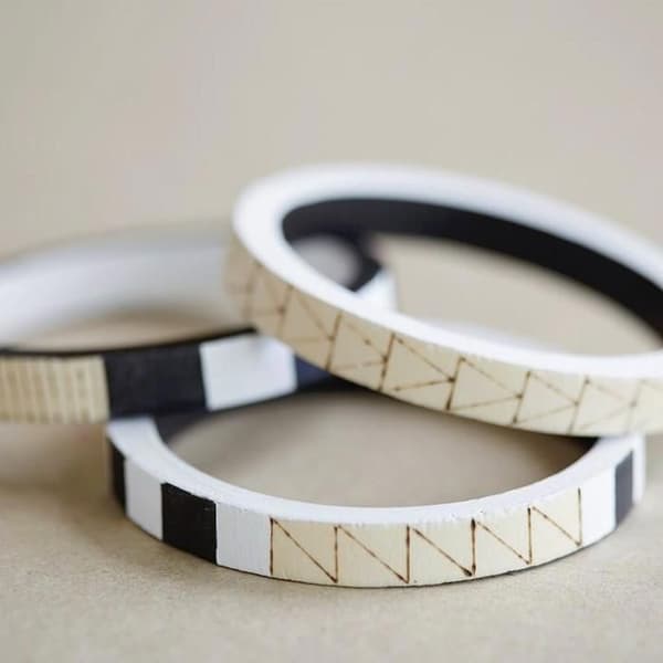 Träarmband - Artémio - 10mm - Brun - Paket med 2 - Dekorativt