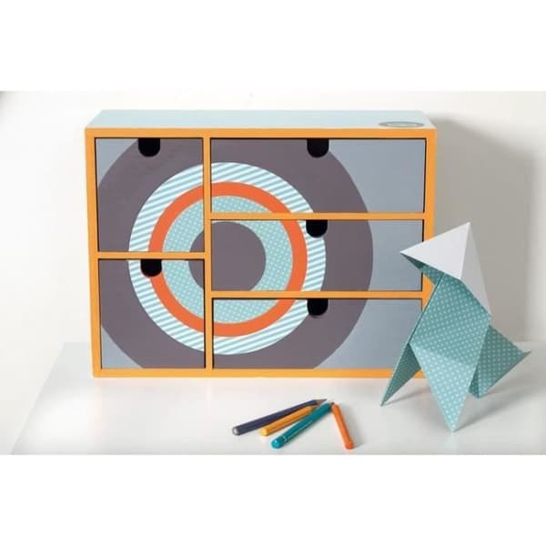 Träblock 5 lådor 35x15x26cm - Artémio Brun