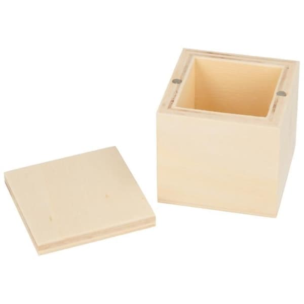Trälådor att dekorera - 5 x 5 cm - 6 st